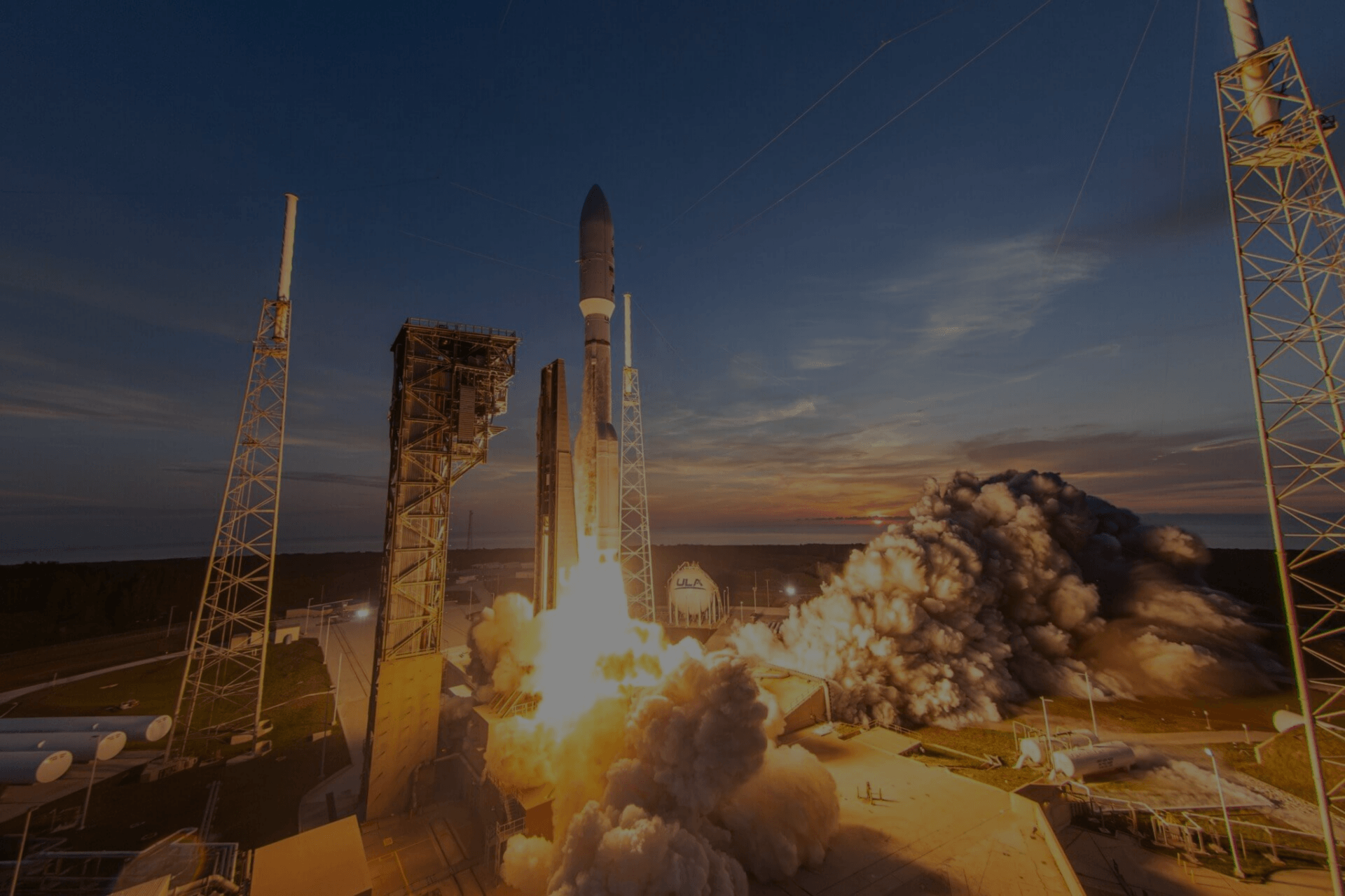 A rocket launching
